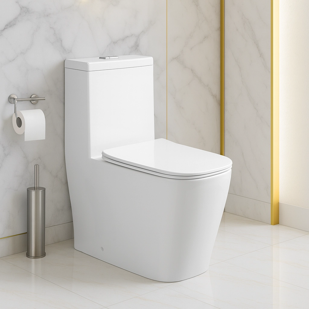 Zamonaviy Oq Unitaz – Minimalistik Dizayn va Yuqori Sifat (FY-002)