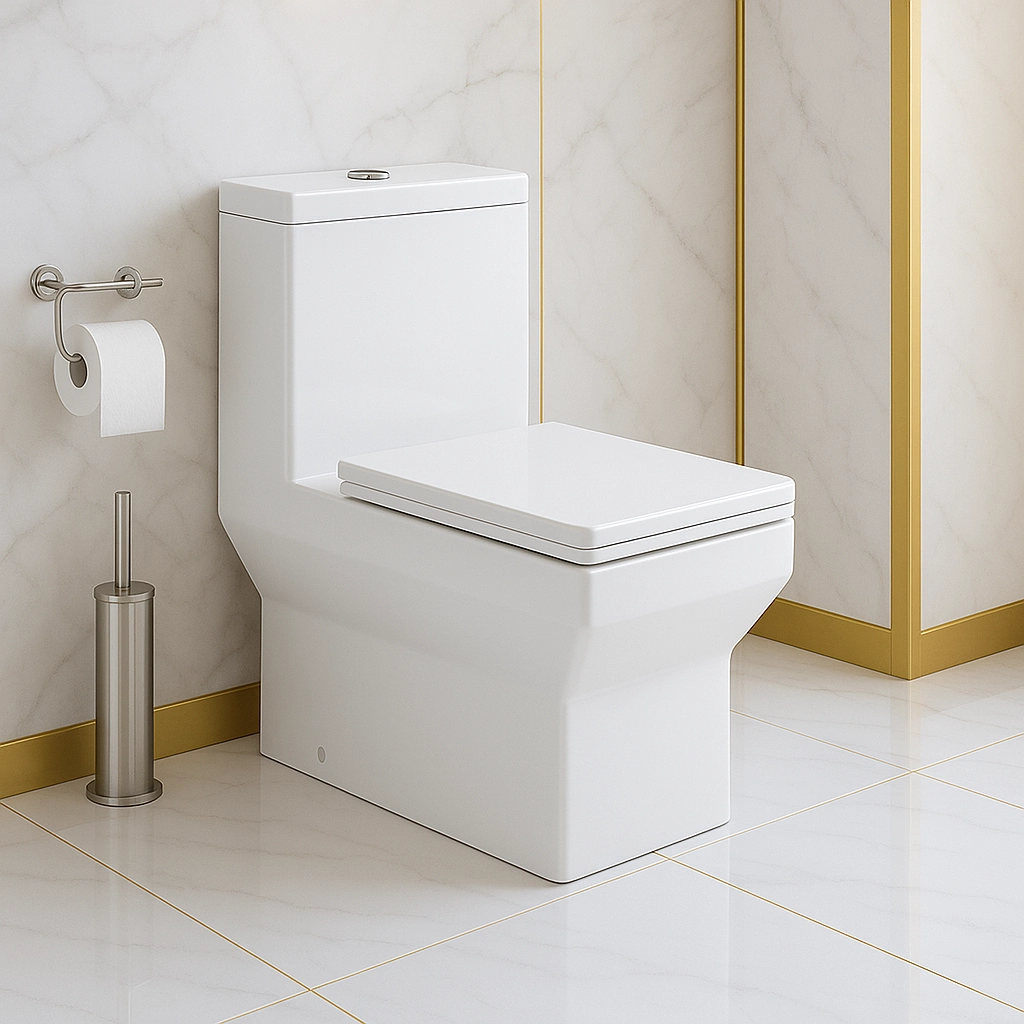 Zamonaviy Oq Unitaz – Minimalistik Dizayn va Yuqori Sifat (FY_004)