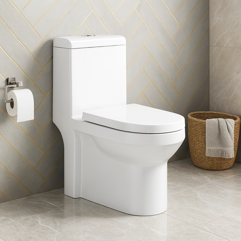 Zamonaviy Oq Unitaz – Minimalistik Dizayn va Yuqori Sifat (FY-003)